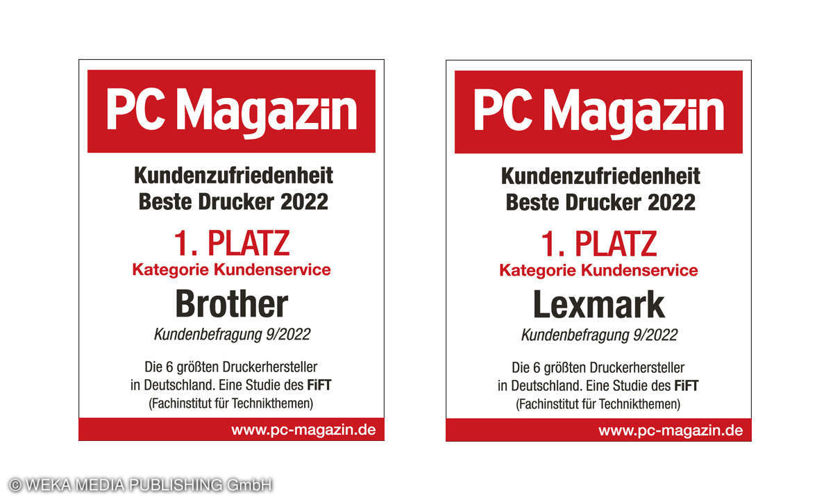 Siegel Kundenservice Kundenzufriedenheit Drucker 2022