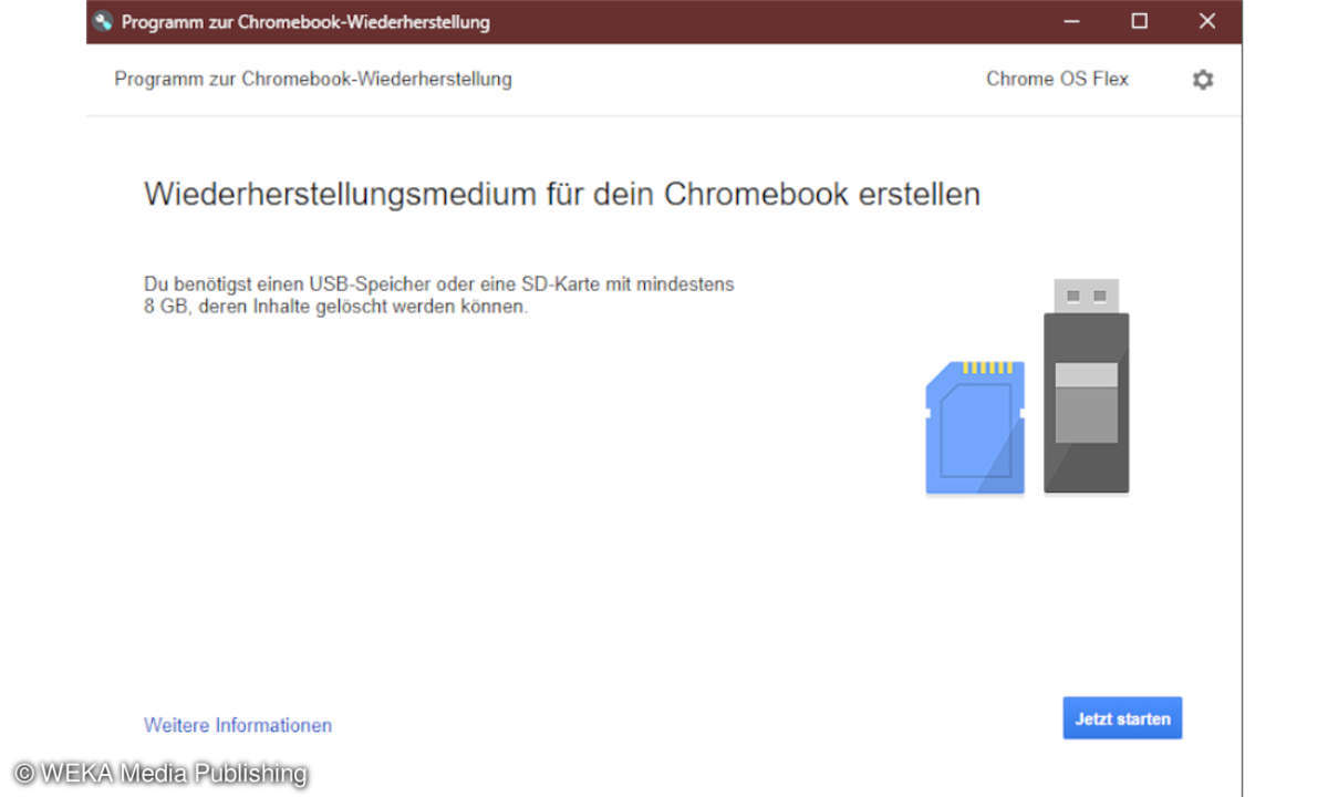 Wichtig für die Installation: Ein USB-Stick mit mindestens 8 GB Speichergröße