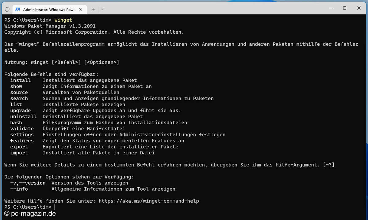 Windows Paket Manager Anleitung