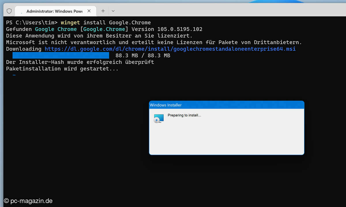 Windows Paket Manager Anleitung