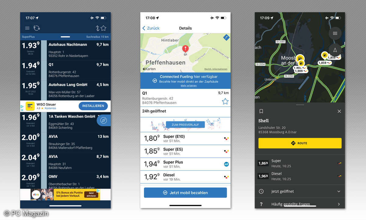 Die besten Tank-Apps im Test - Screenshots