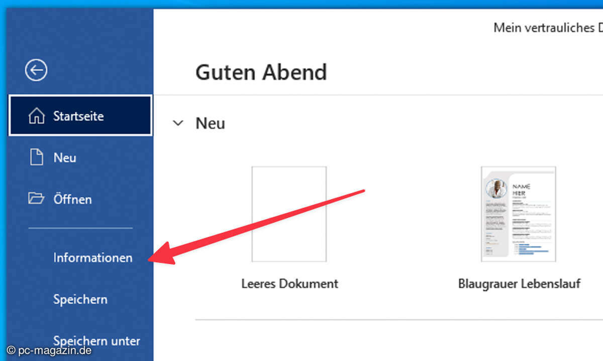 Word: Dokumente mit Passwort schuetzen und Passwort entfernen.