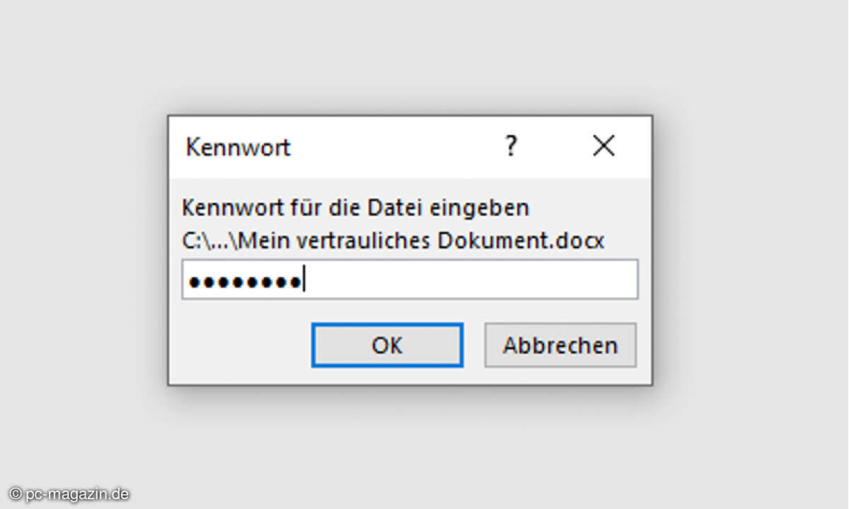 Word: Dokumente mit Passwort schuetzen und Passwort entfernen.