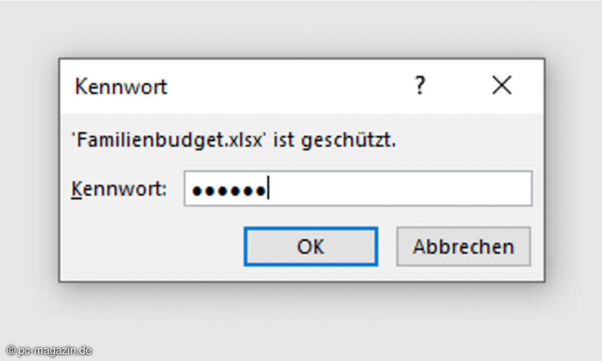 excel datei mit passwort schuetzen und passwort entfernen
