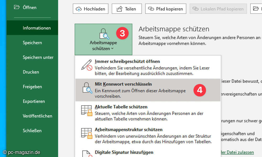Excel Datei mit Passwort schützen und Passwort entfernen connectliving