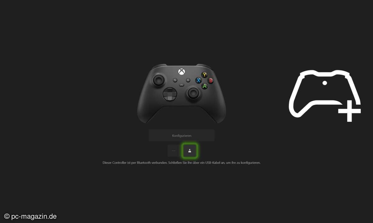 Über die Xbox Zubehör-App können Sie Einstellungen am PC vornehmen.