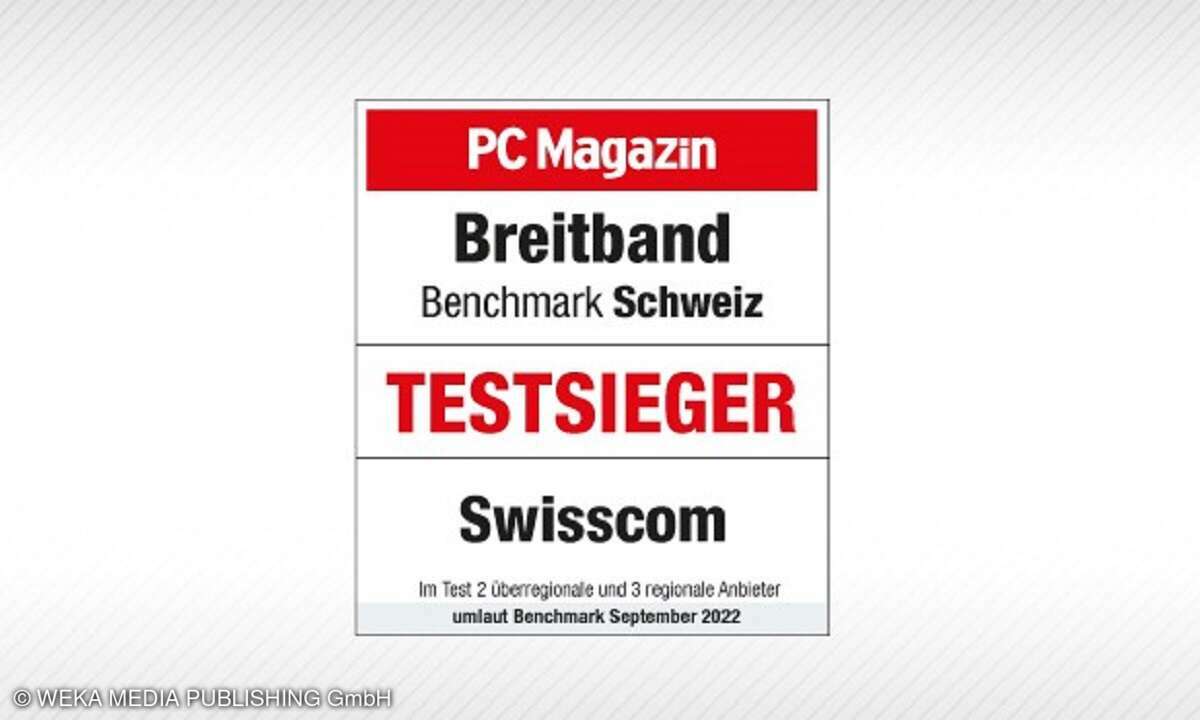 Breitband-Benchmark 2022 - Schweiz: Swisscom ist Testsieger