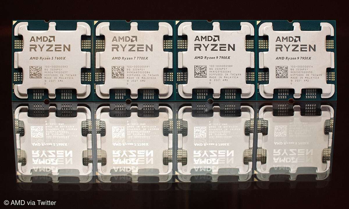 Vier neue CPUs bilden den Auftakt der AMD-Ryzen-7000-Serie.)