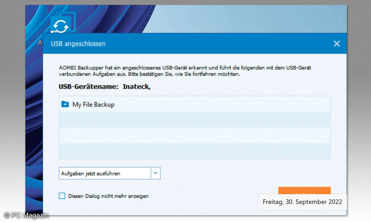 Backup-Programme im Test - Screenshot Aomei
