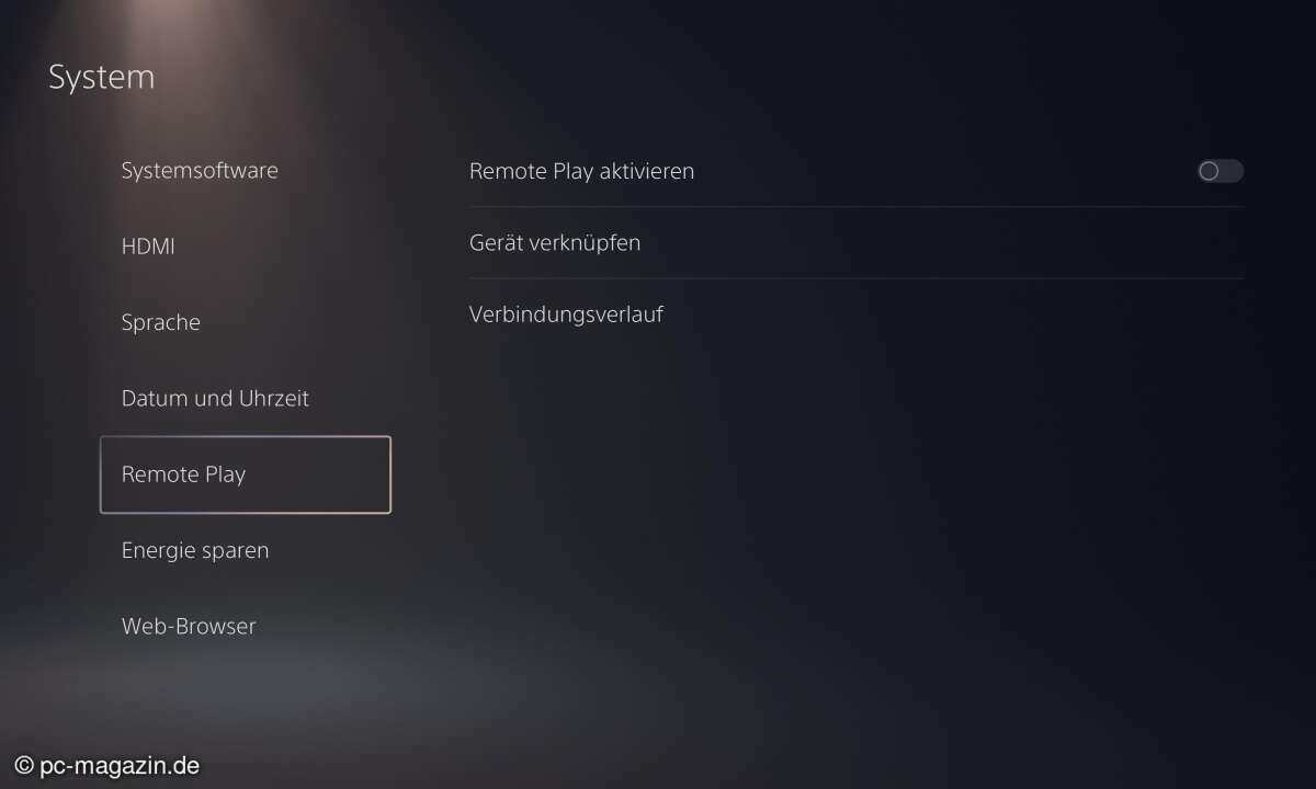 Remote Play müssen Sie zunächst in den Einstellungen der Konsole aktivieren.