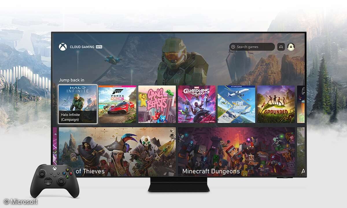 Gemeinsam mit Samsung bietet Microsoft Xbox Cloud Gaming auch auf Smart TVs des Modelljahres 2022 an.