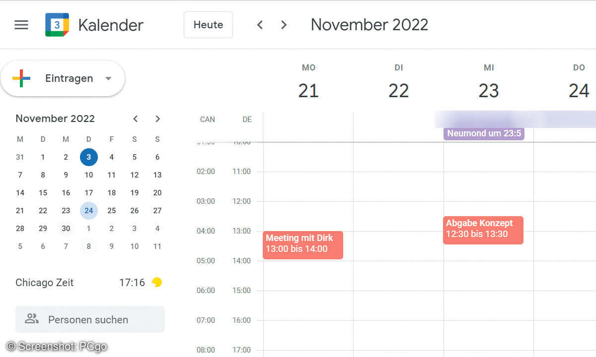 10 Tipps zum Google-Kalender - Wie werden Zeitzonen und Weltzeituhr angezeigt?