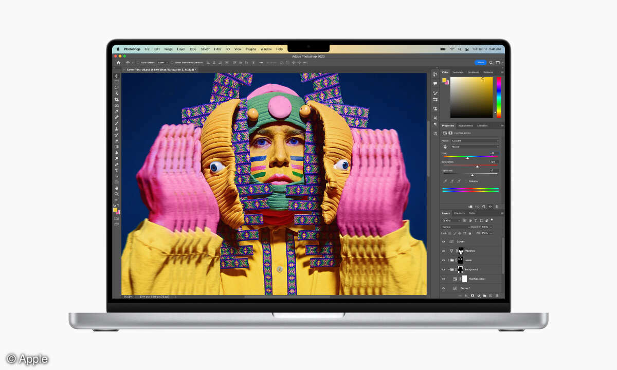 Mit Notch, aber ohne Face ID: Das Macbook Pro 2023 verzichtet weiterhin auf die Gesichtserkennung.