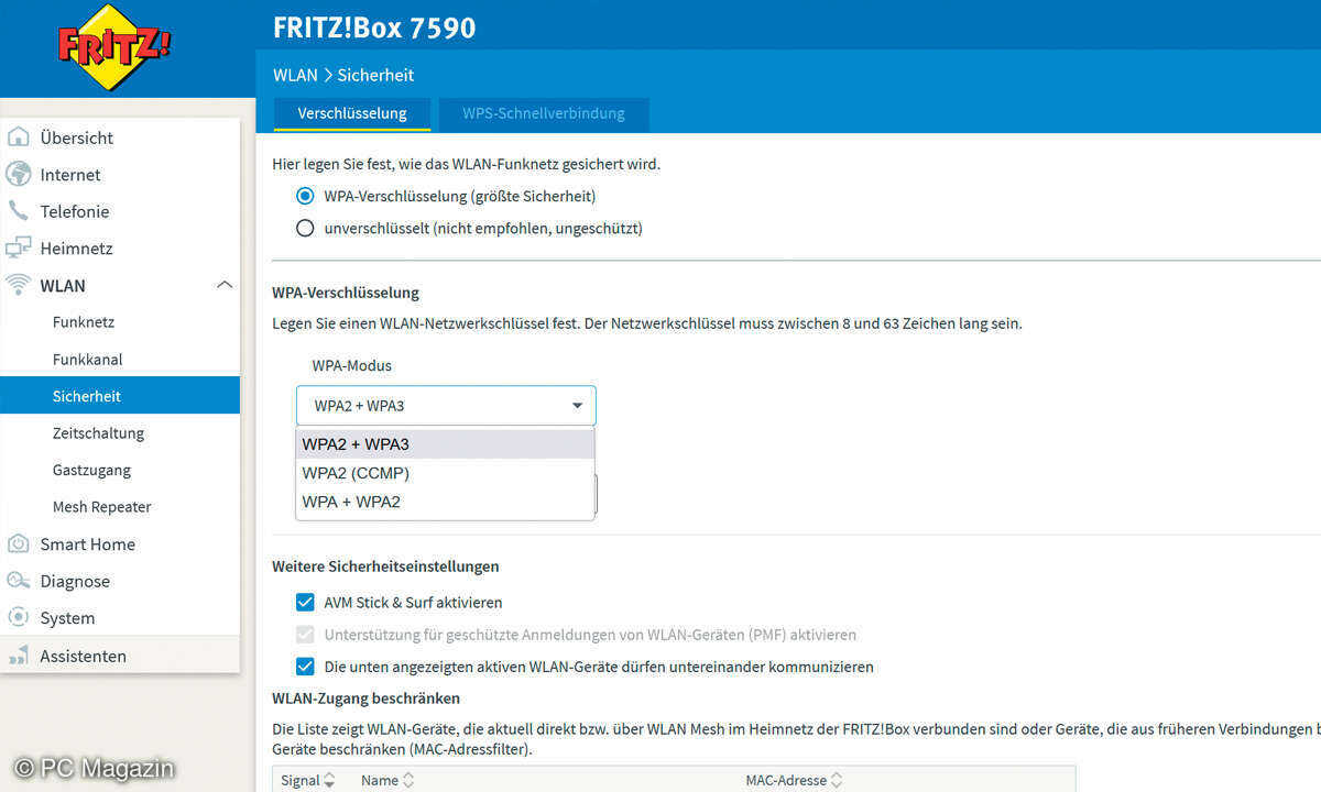 Fritzbox Tipps: WAP3 Verschlüsselung