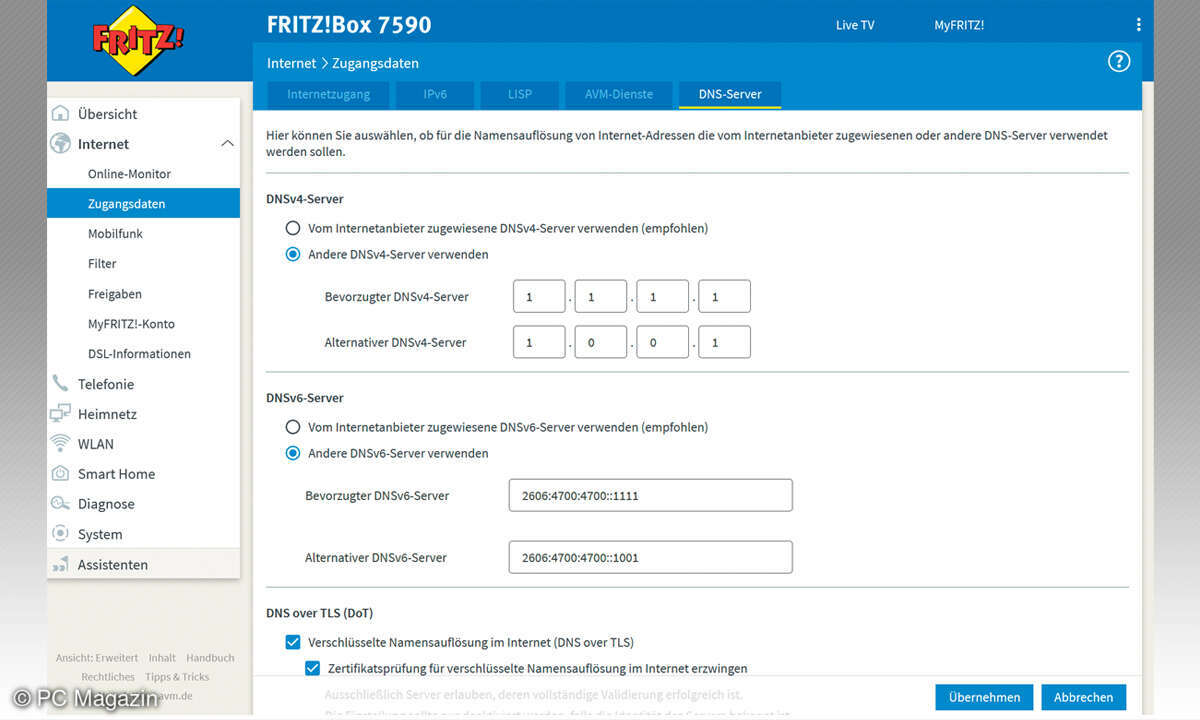 Fritzbox Tipps: DNS Server