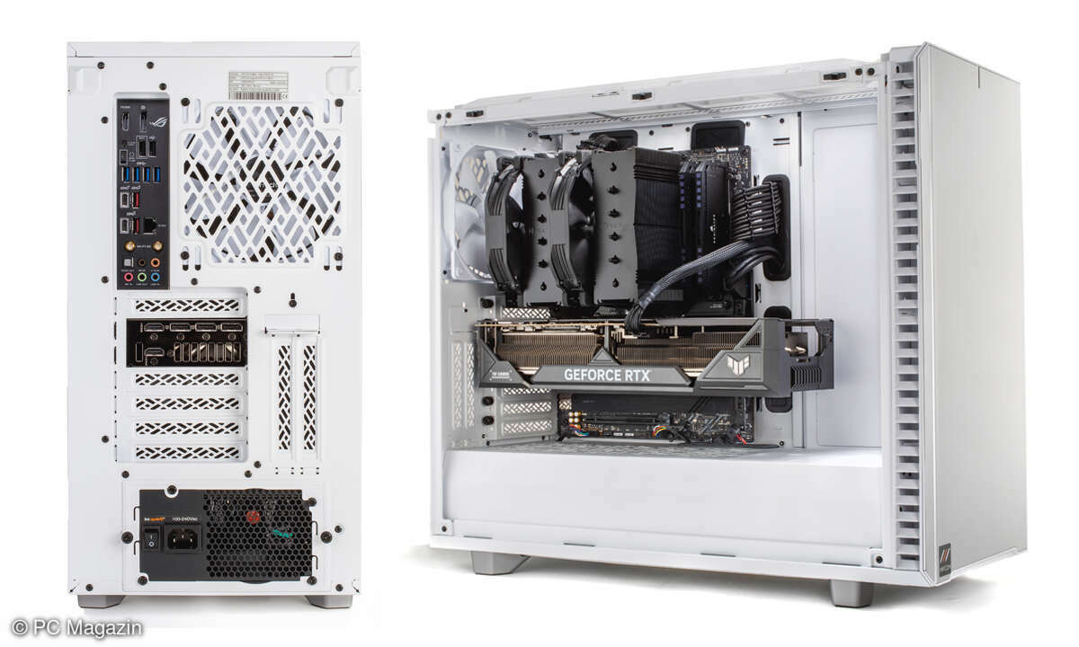 Mifcom Gaming PC im Test - Rückseite & Innenansicht