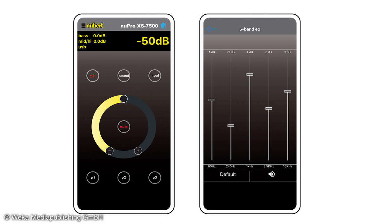 Nubert Nupro XS-8500 RC im Test - Screenshots App