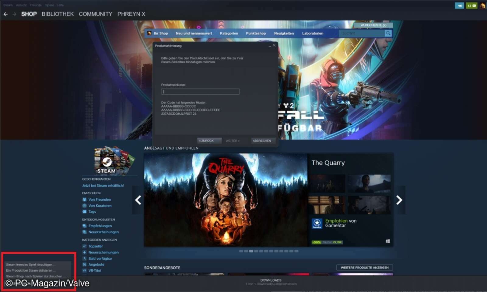 Keys bei Steam, Epic Games, PSN und Co einlösen So geht‘s connectliving