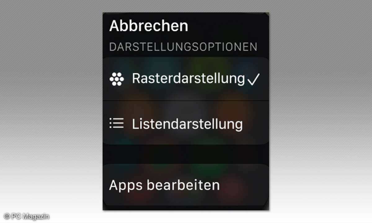 Wie lassen sich Apps geordnet anzeigen? Screenshot