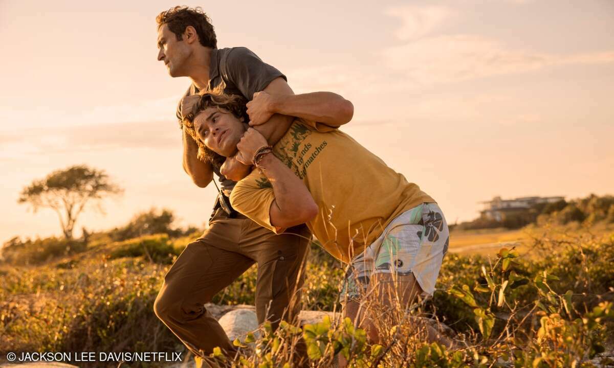 Outer Banks. Chase Stokes as John B in episode 306 of Outer Banks.
