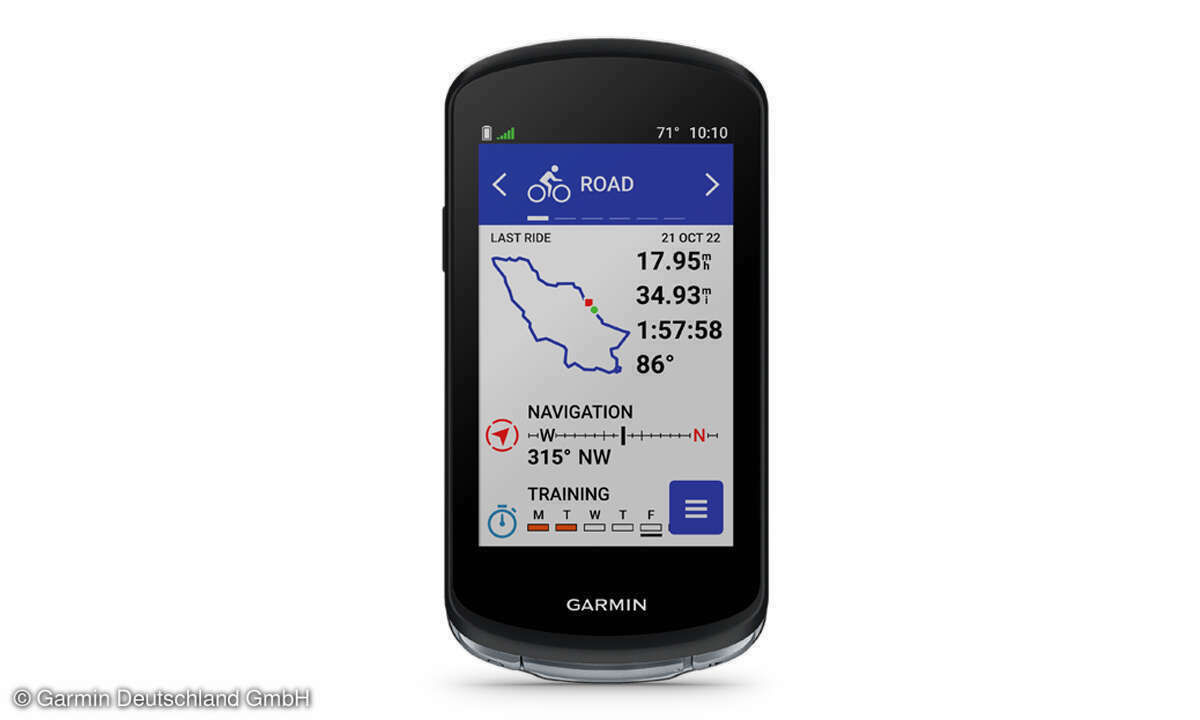 Optional sogar mit Sonnenenergie: Den Garmin Edge 1040 gibt es als Solarversion mit rund 45 Stunden Akkulaufzeit bei anspruchsvoller Nutzung.