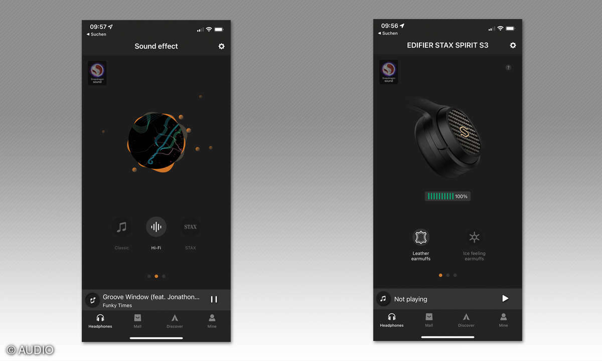 Edifier Stax Spirit S3 im Test - App Screenshots