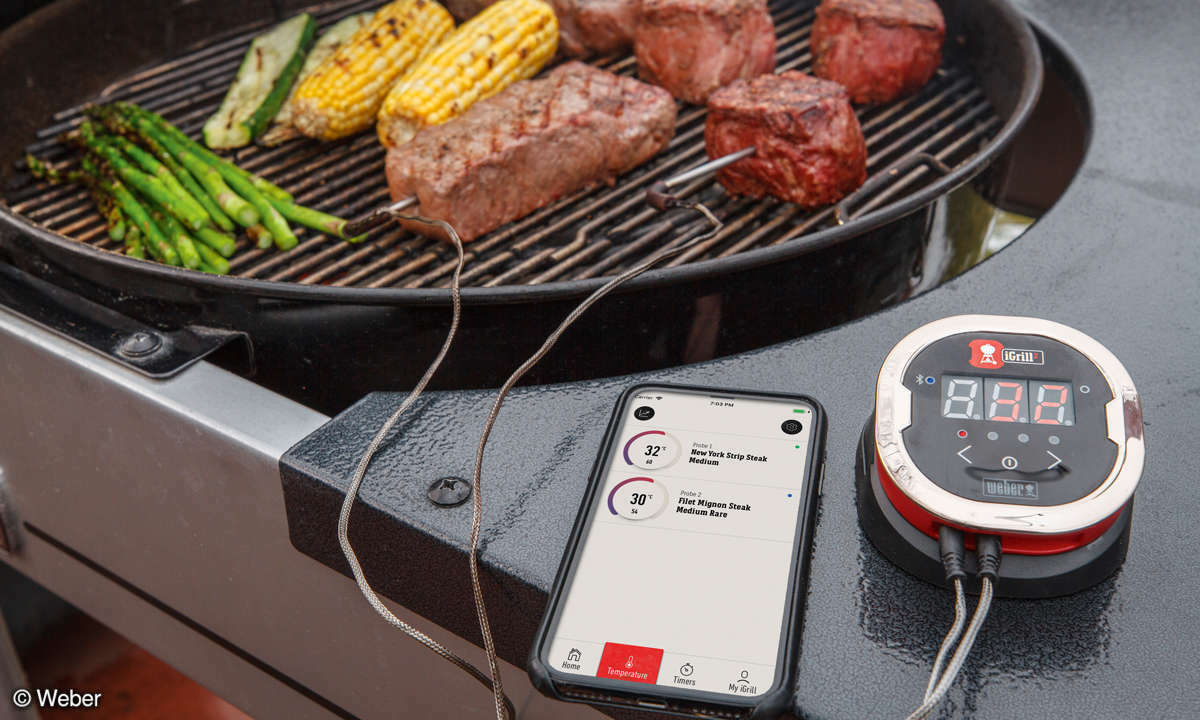 Grillen wird smart: Digitale Grillhelfer mit App-Steuerung im Praxis-Check - Weber iGrill 2 Thermometer