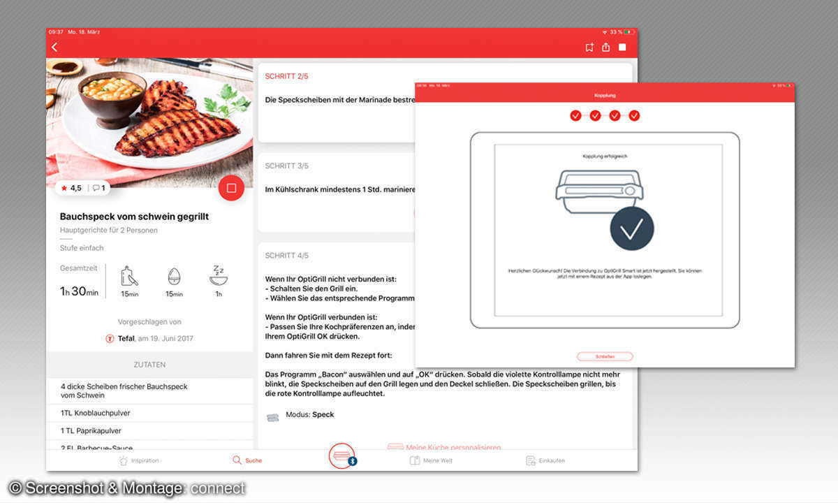Grillen wird smart: Digitale Grillhelfer mit App-Steuerung im Praxis-Check - Tefal Optigirll Pairing