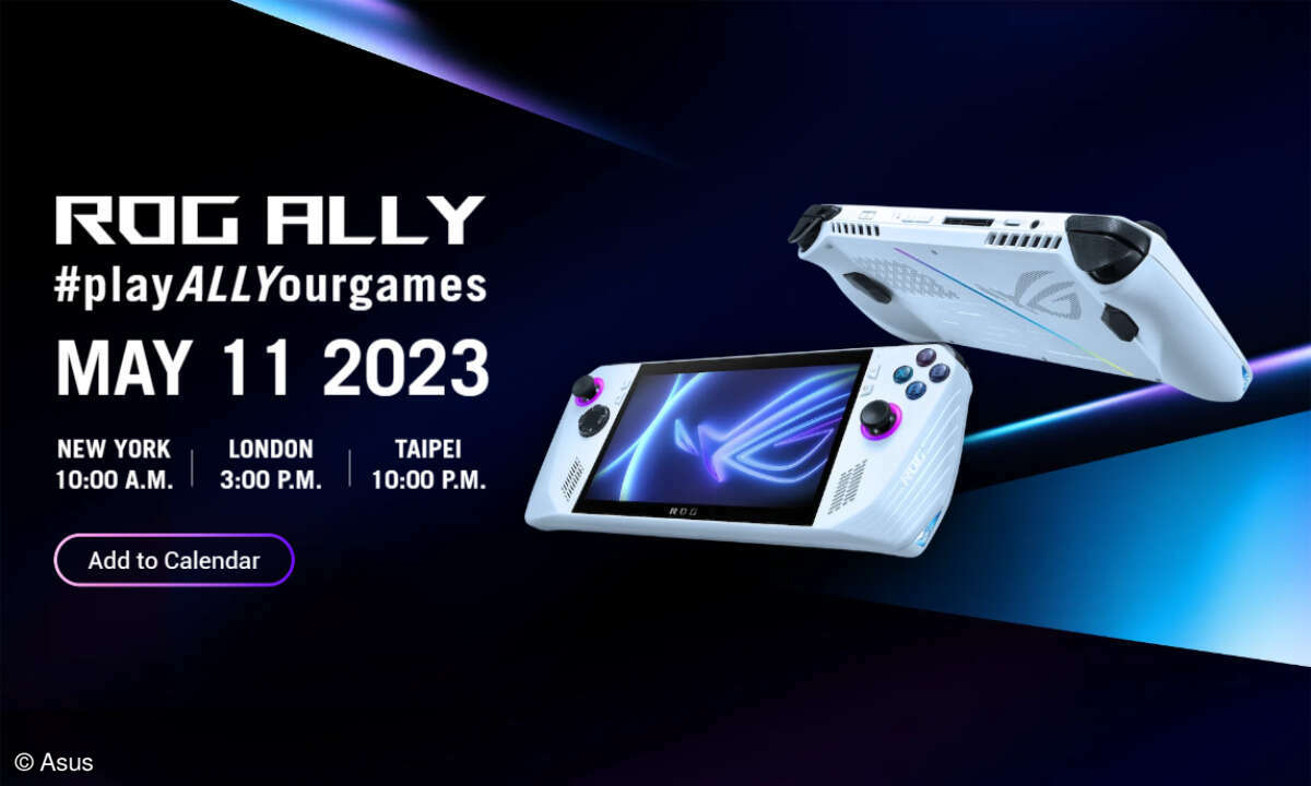 Asus: Der Gaming-Handheld ROG Ally wird in Kooperation mit AMD am 11. Mai vorgestellt.