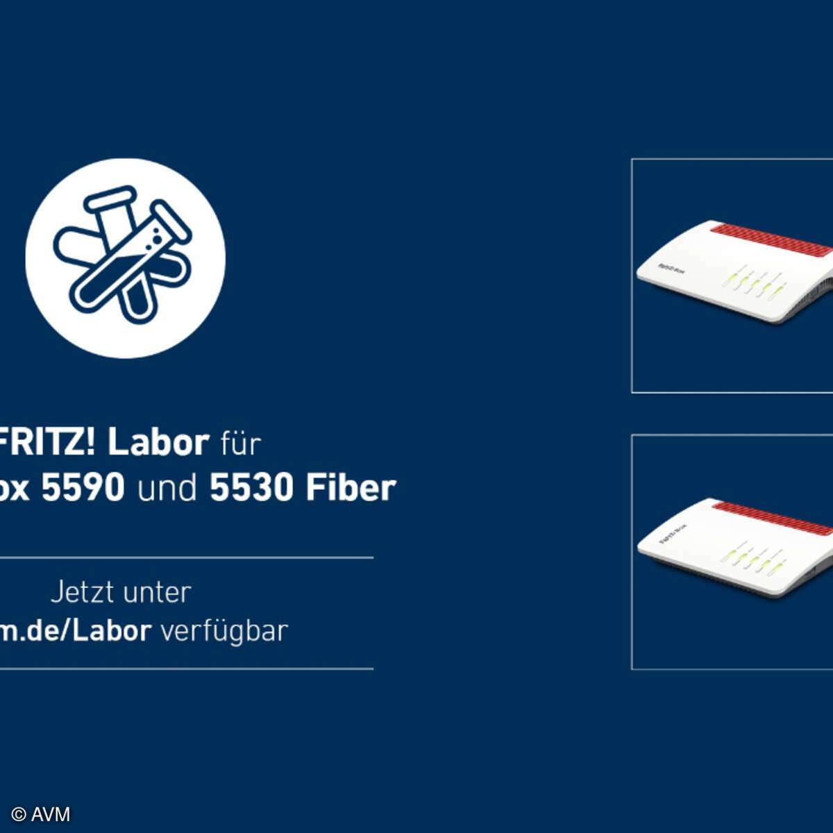 Für die Fritzbox 5590 und 5530 Fiber steht ein neues Labor-Update zum Download bereit.