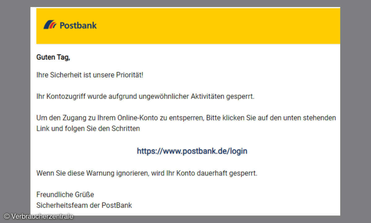 Postbank Phishing-Mail