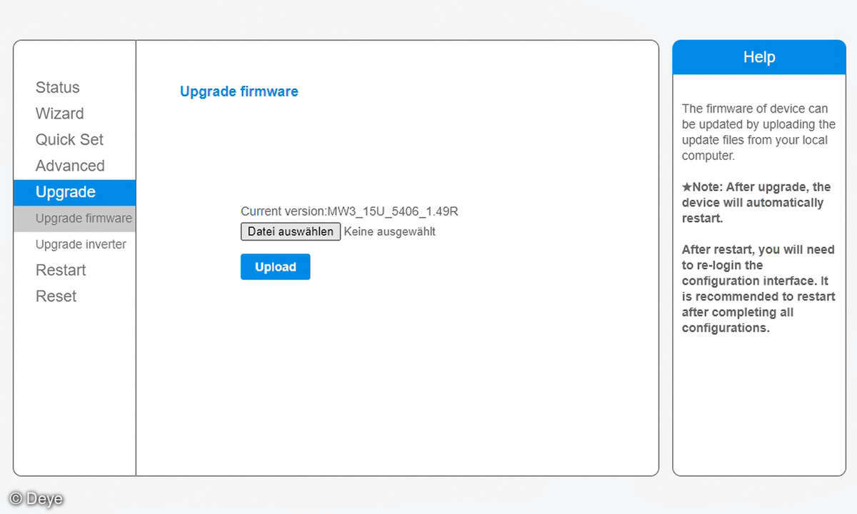 Deye Software Upgrade