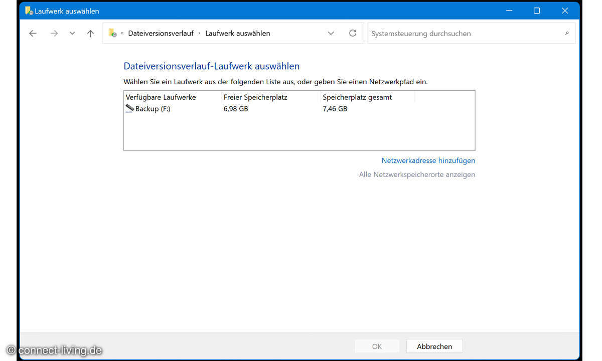 Schritt 1: Wählen Sie in der Systemsteuerung unter