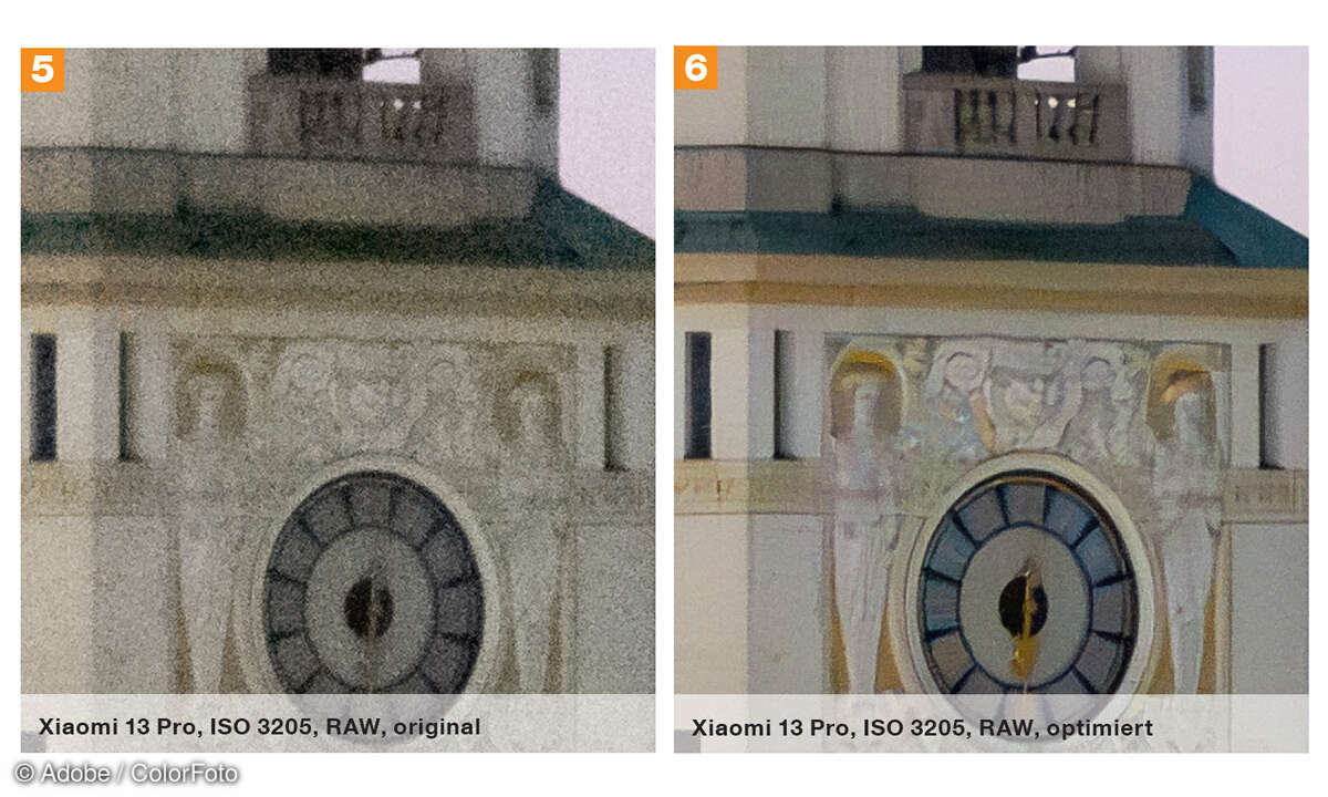 Adobe Lightroom: KI-basiertes Entrauschwerkzeug - Bild 5 und 6