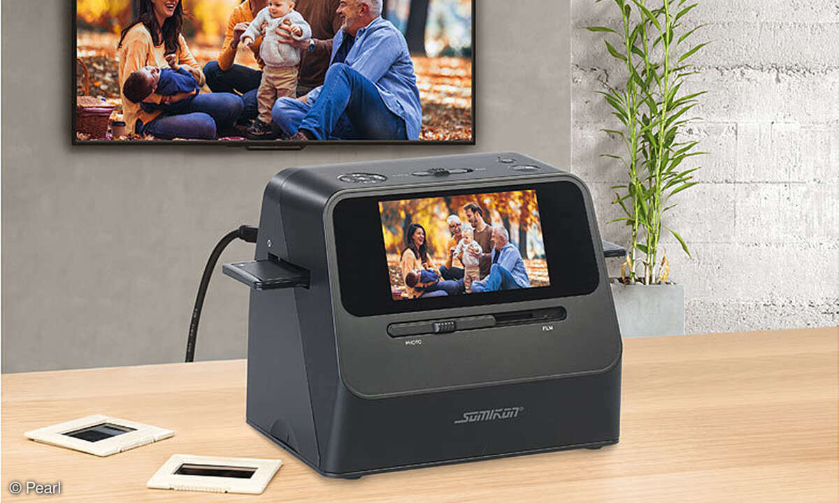 Online_Somikon-Dia-Scanner_Produktfoto_Ambiente-mit-TV