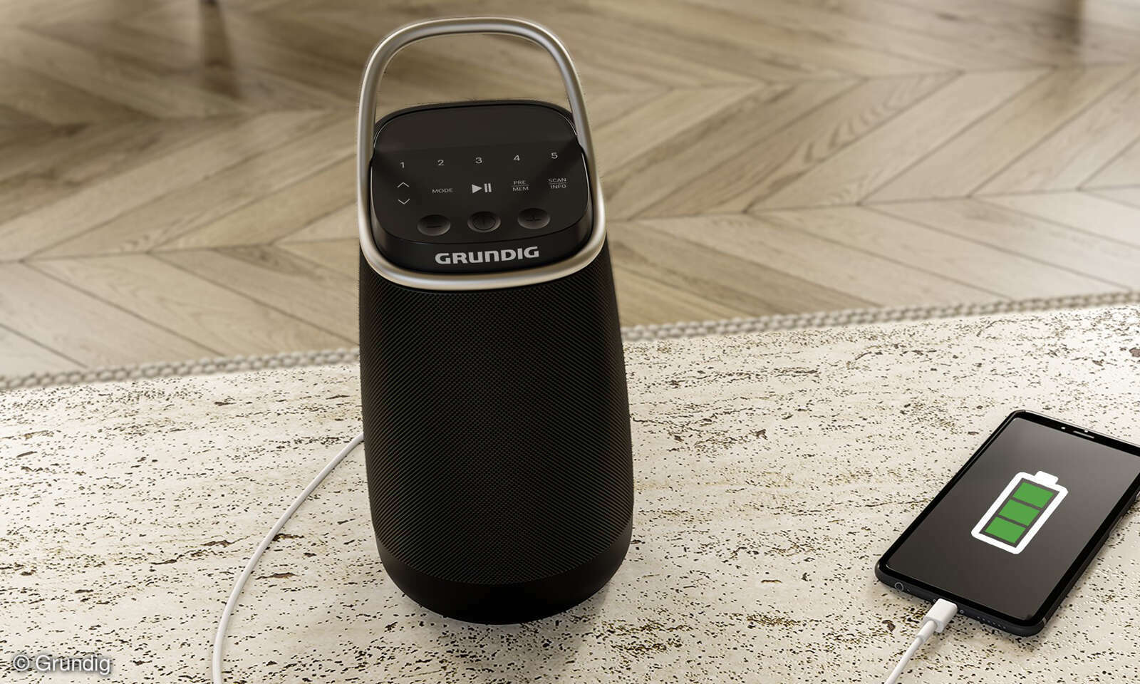 Grundig Band 360 BluetoothBox mit 360°Sound und DAB+ Radio connect