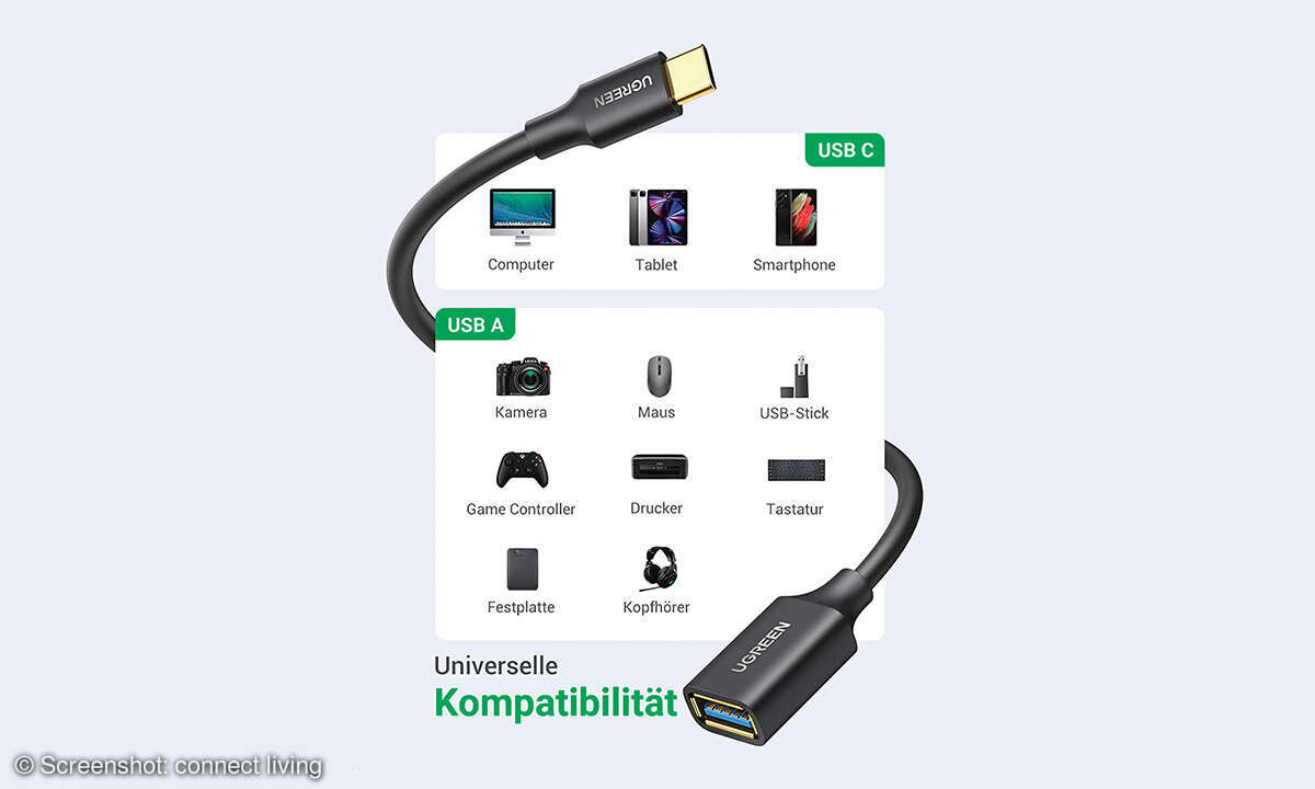 Drucken über das Smartphone - USB-OTG-Kabel