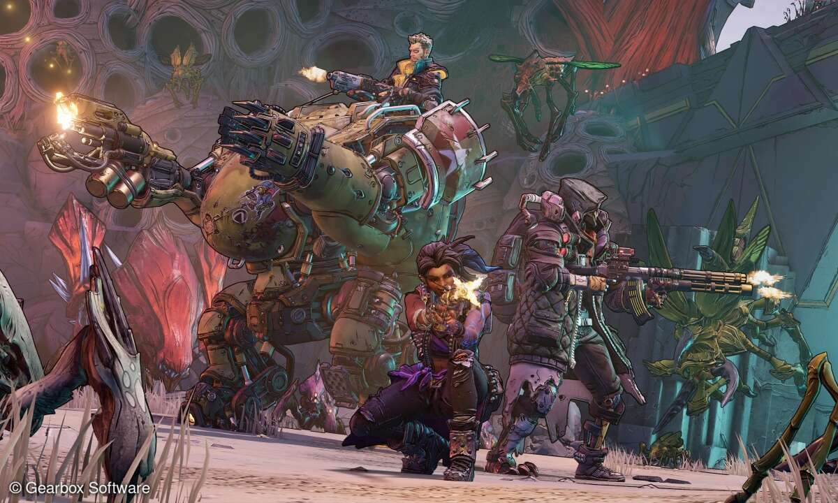 Kernige Action, verrückte Charaktere und ein bunter Comic-Look sind die Aushängeschilder der Borderlands-Reihe.