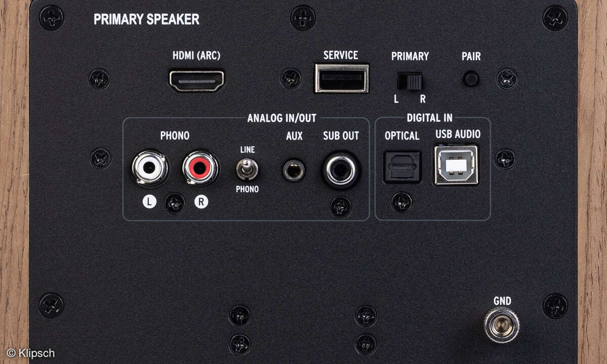 Klipsch The Sevens Anschlussfeld