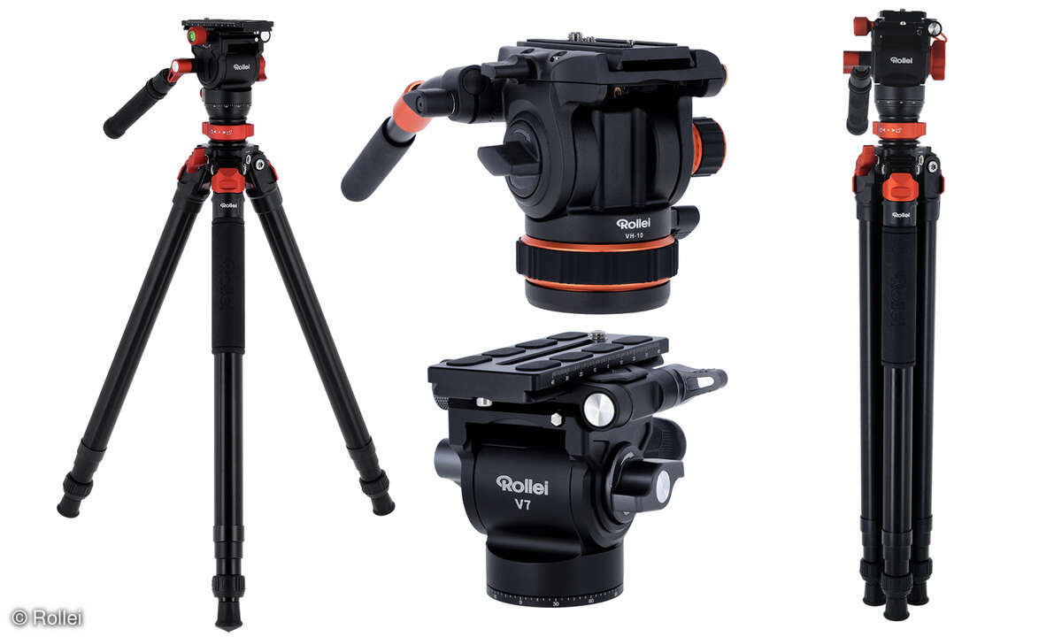 Rollei V7i Videostativ mit Videoköpfen V7 und VH10