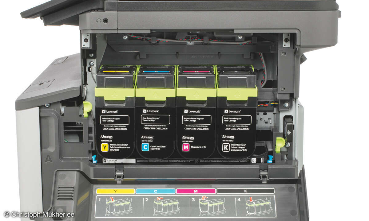 Lexmark CX635adwe im Test: Tonerkassetten