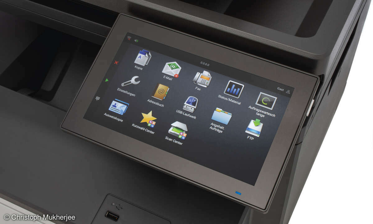 Lexmark CX635adwe im Test: Touch-Display
