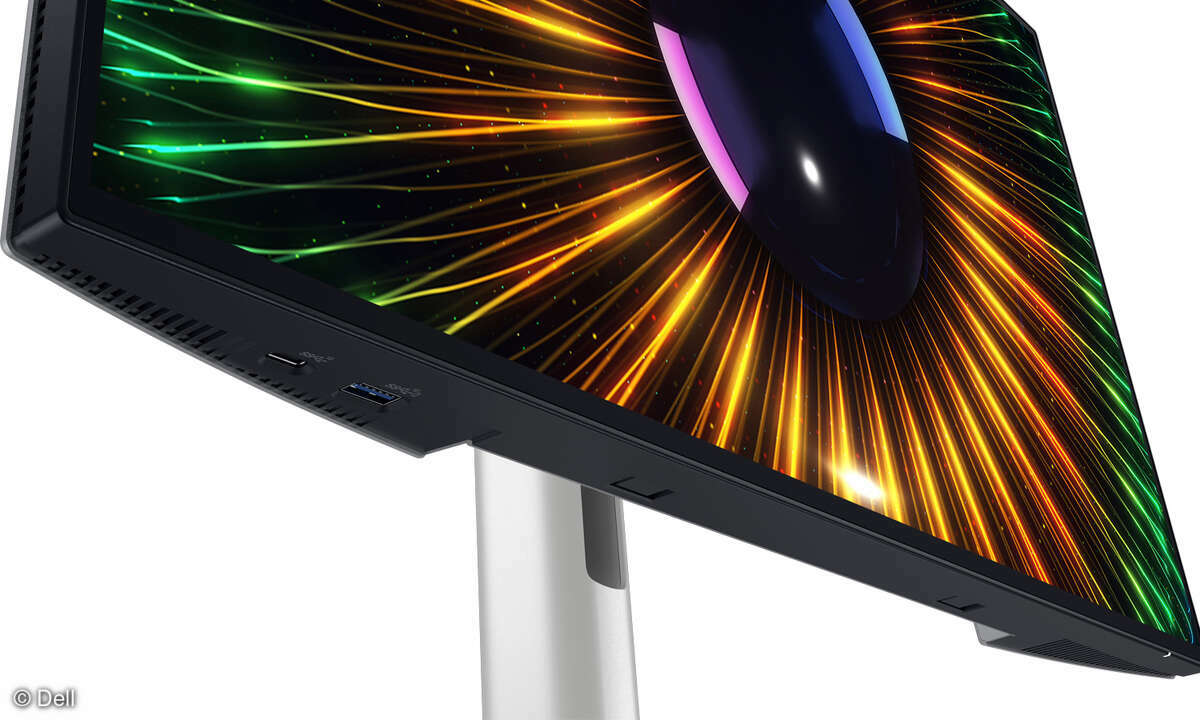 Der Dell Ultrasharp U2424h bietet leicht erreichbare Anschlüsse.
