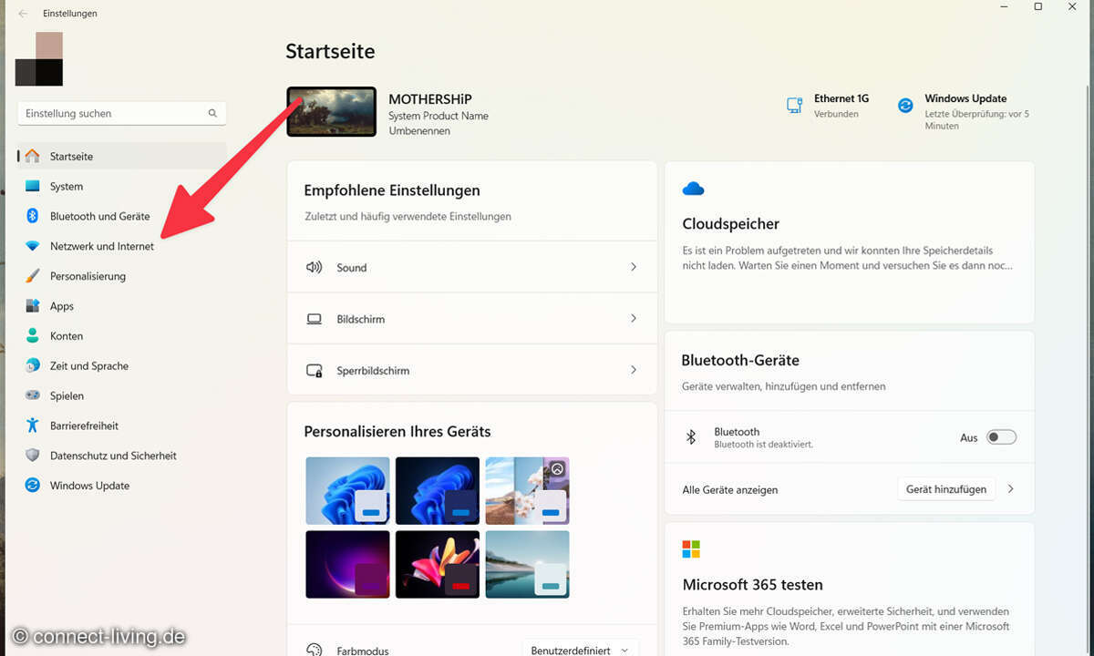 Öffnen Sie die Windows 11 Einstellungen, zum Beispiel indem Sie im Startmenü nach