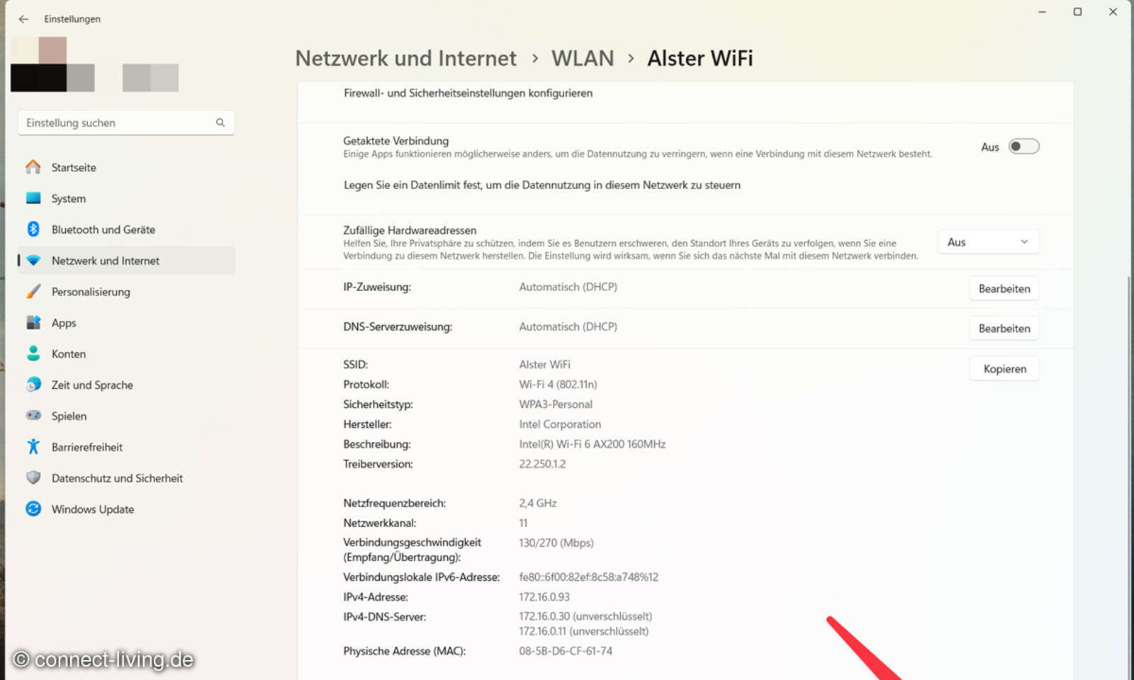 WLANPasswort anzeigen in Windows 11 connectliving
