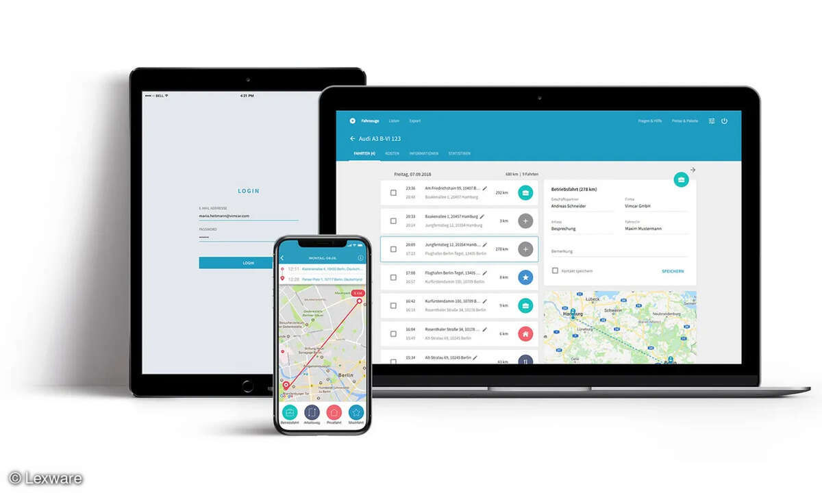 Lexware-Fahrtenbuch-Plattformen
