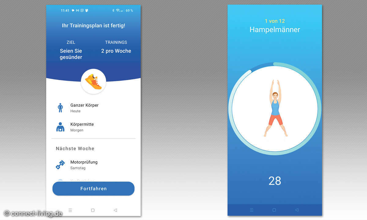 Gesundheits-Apps im Test: Screenshots Seven