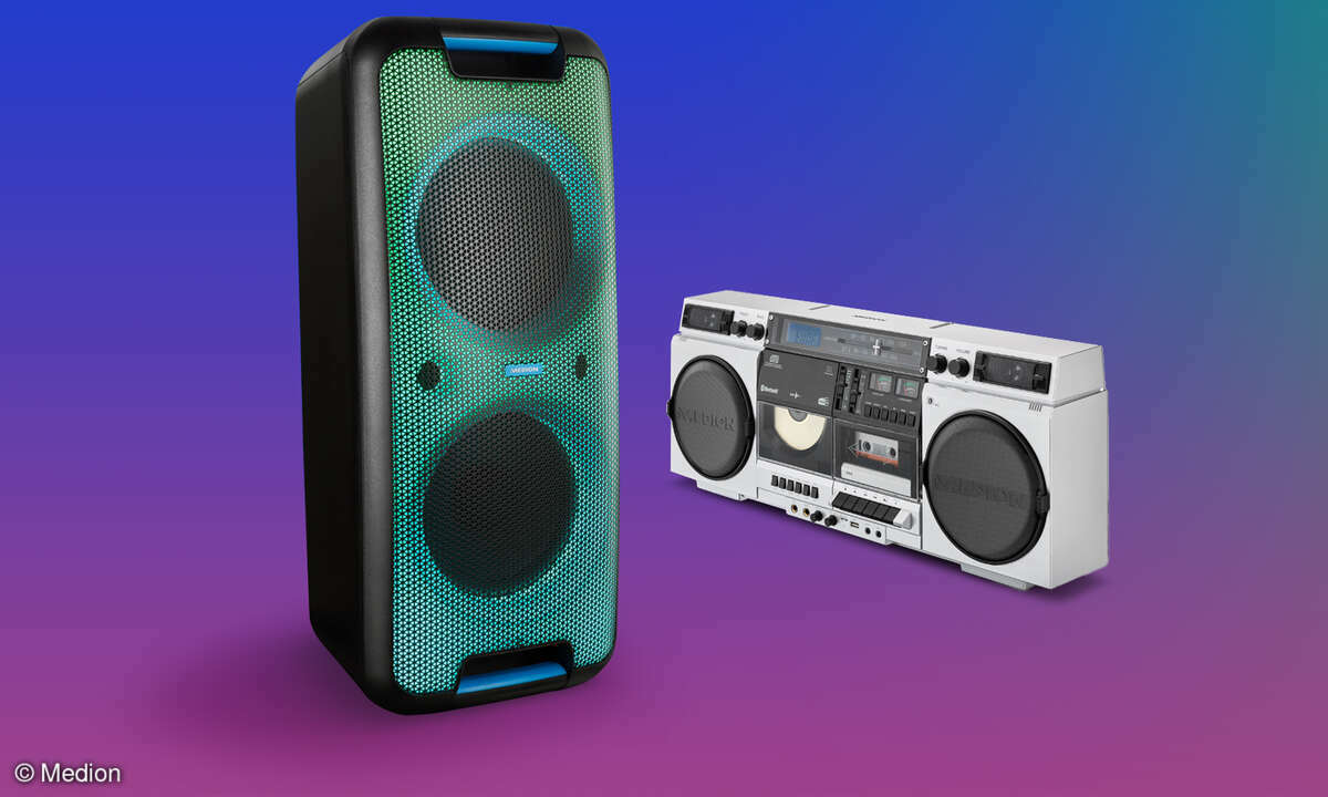 Partybox und Retro-Boombox von Medion