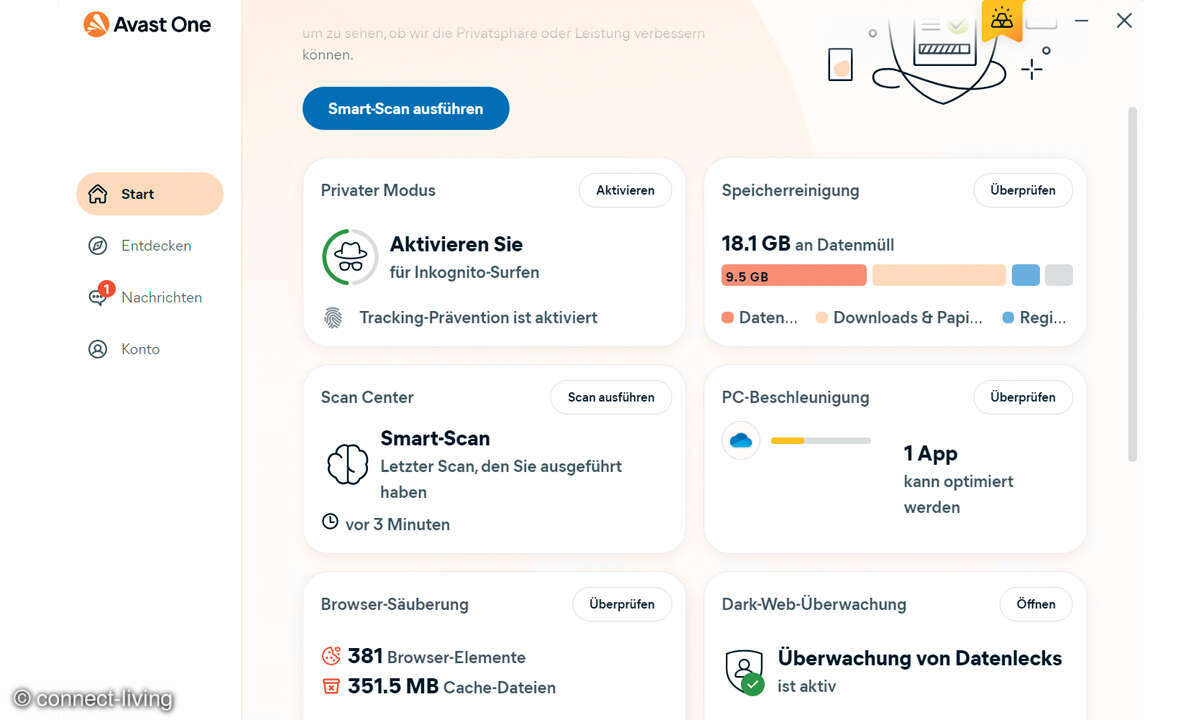 Antivirus-Test 2024: Screenshot Avas One
