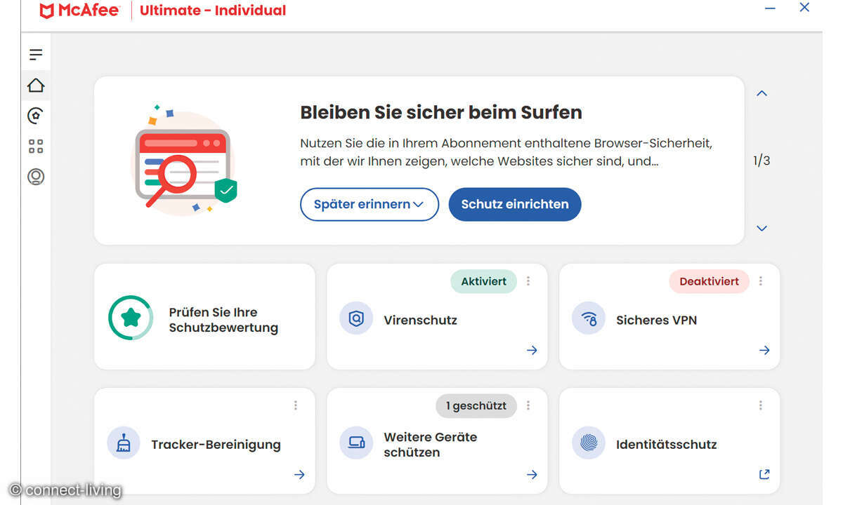 Antivirus-Test 2024: Screenshot McAfee 